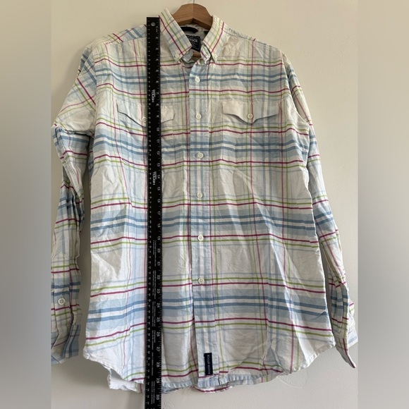ROUGH STOCK Classic Plaid Button-Down Shirt size M - Picture 3 of 10